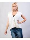 Gilet Misto Mohair con Bottoni