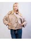 Giacca Trench Maniche a Pipistrello con Cappuccio Rimovibile