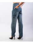jeans a palloncino con strass