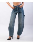 jeans a palloncino con strass