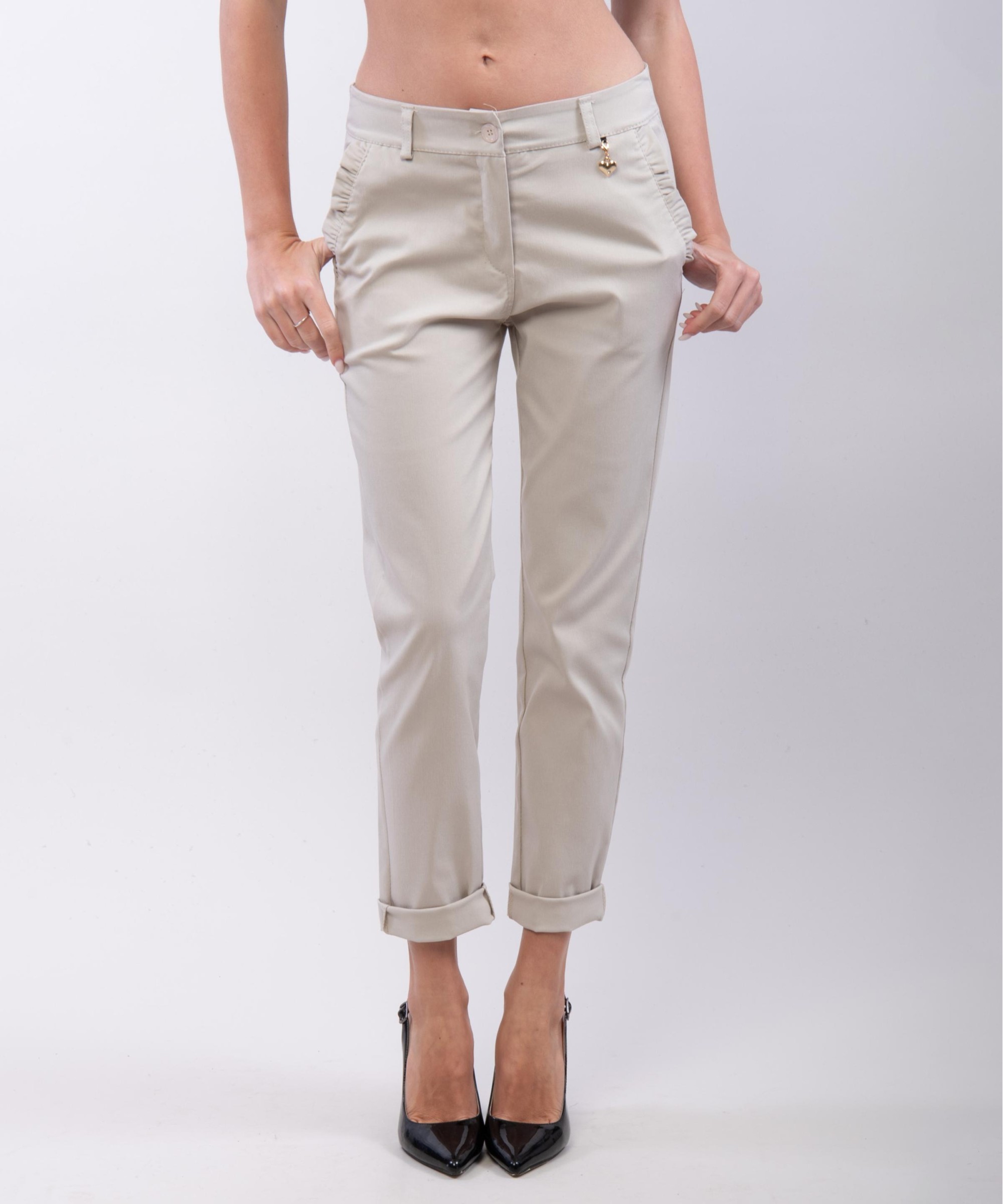 Pantaloni con Ruches alle tasche