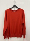 Maglione cropped con orlo a coste
