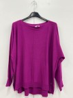 Maglione con costine al collo