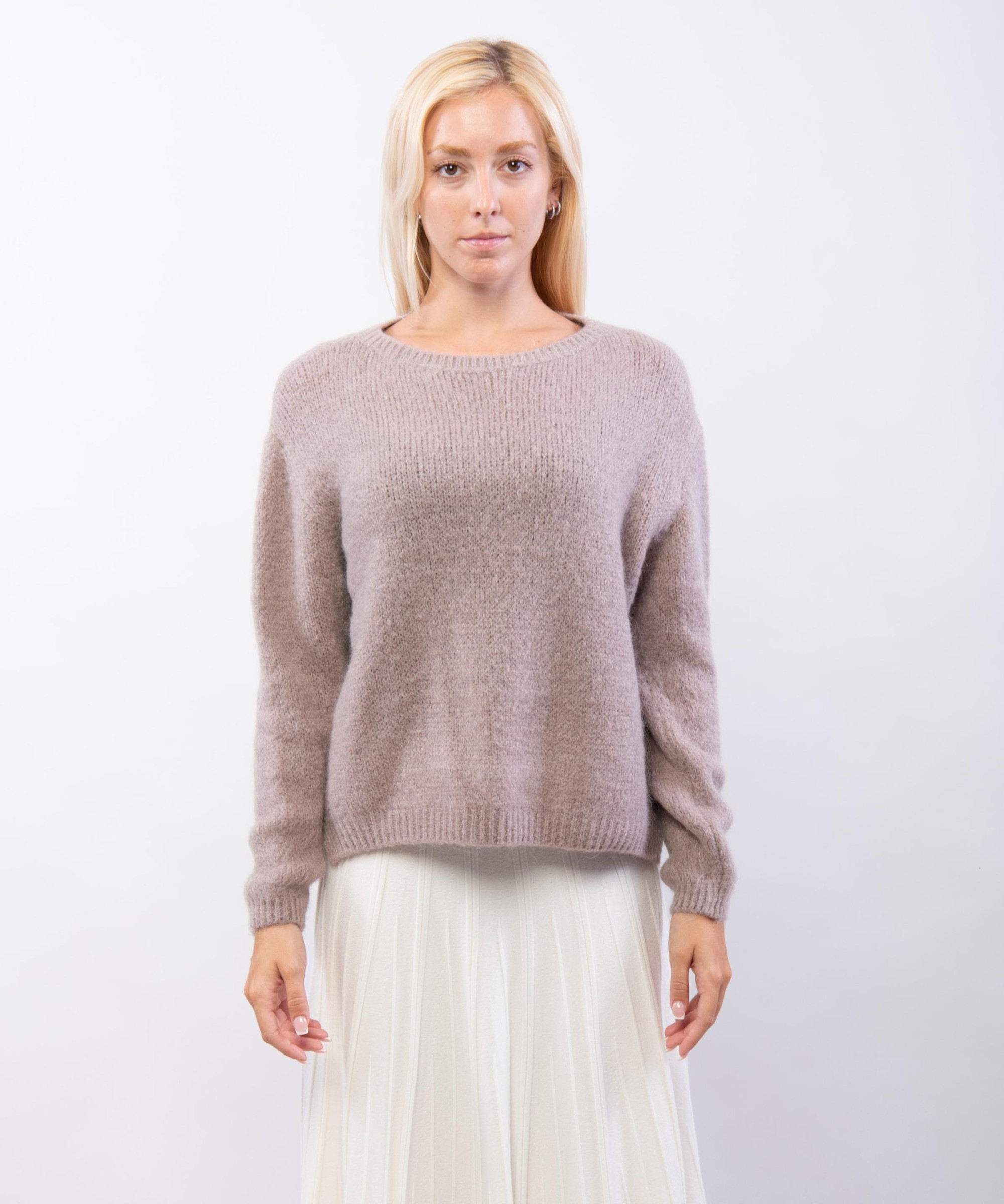 Maglione Misto Mohair Con scollo tondo