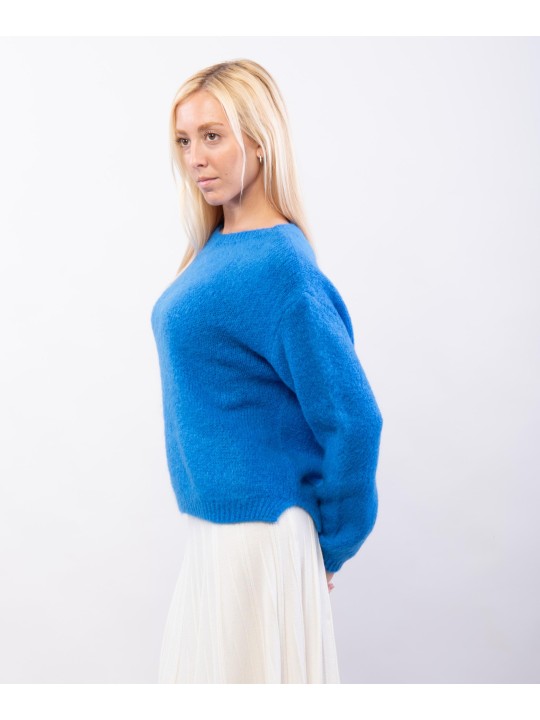 Maglione Misto Mohair Con scollo tondo