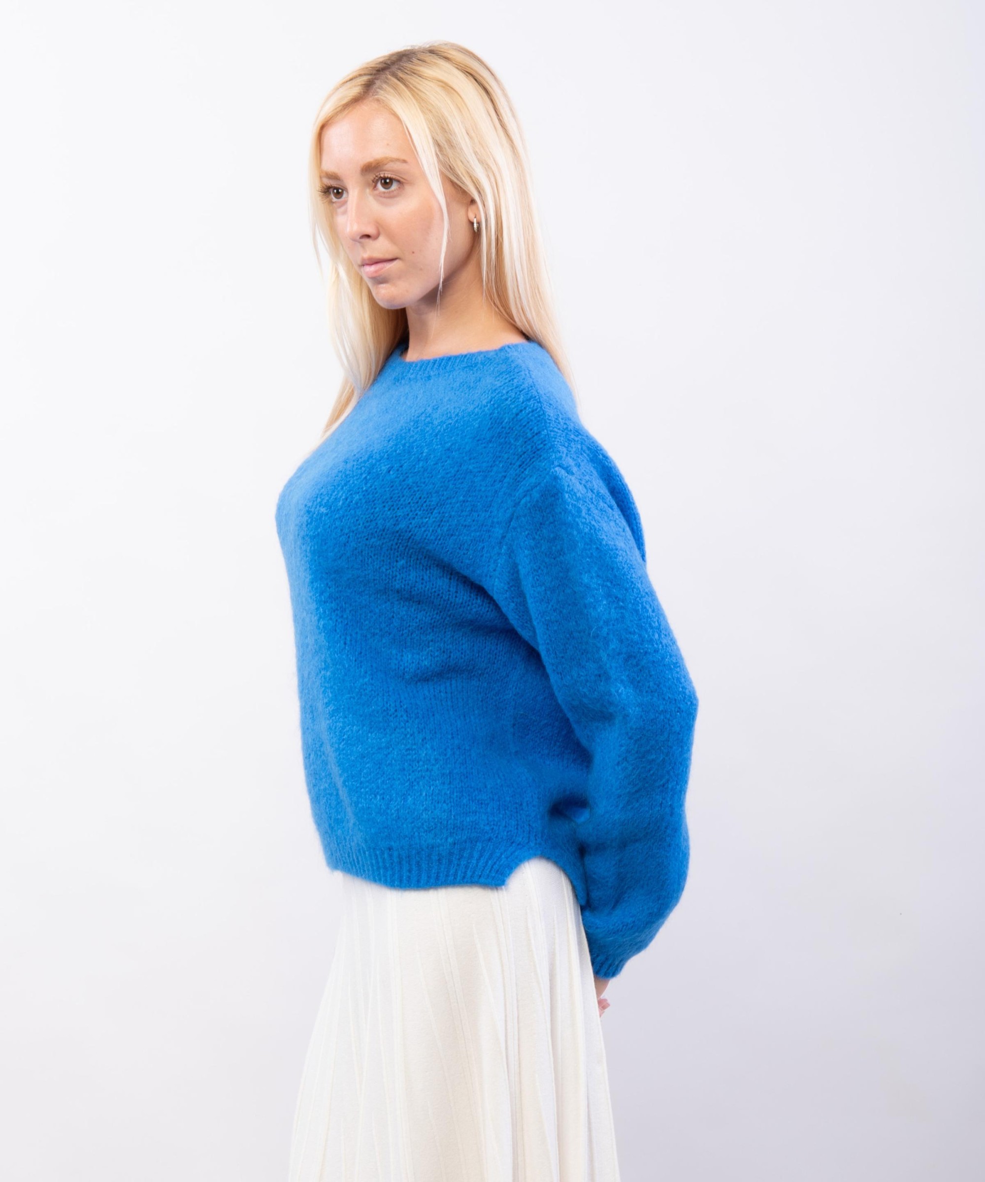 Maglione Misto Mohair Con scollo tondo