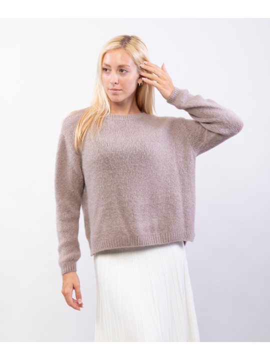 Maglione Misto Mohair Con scollo tondo