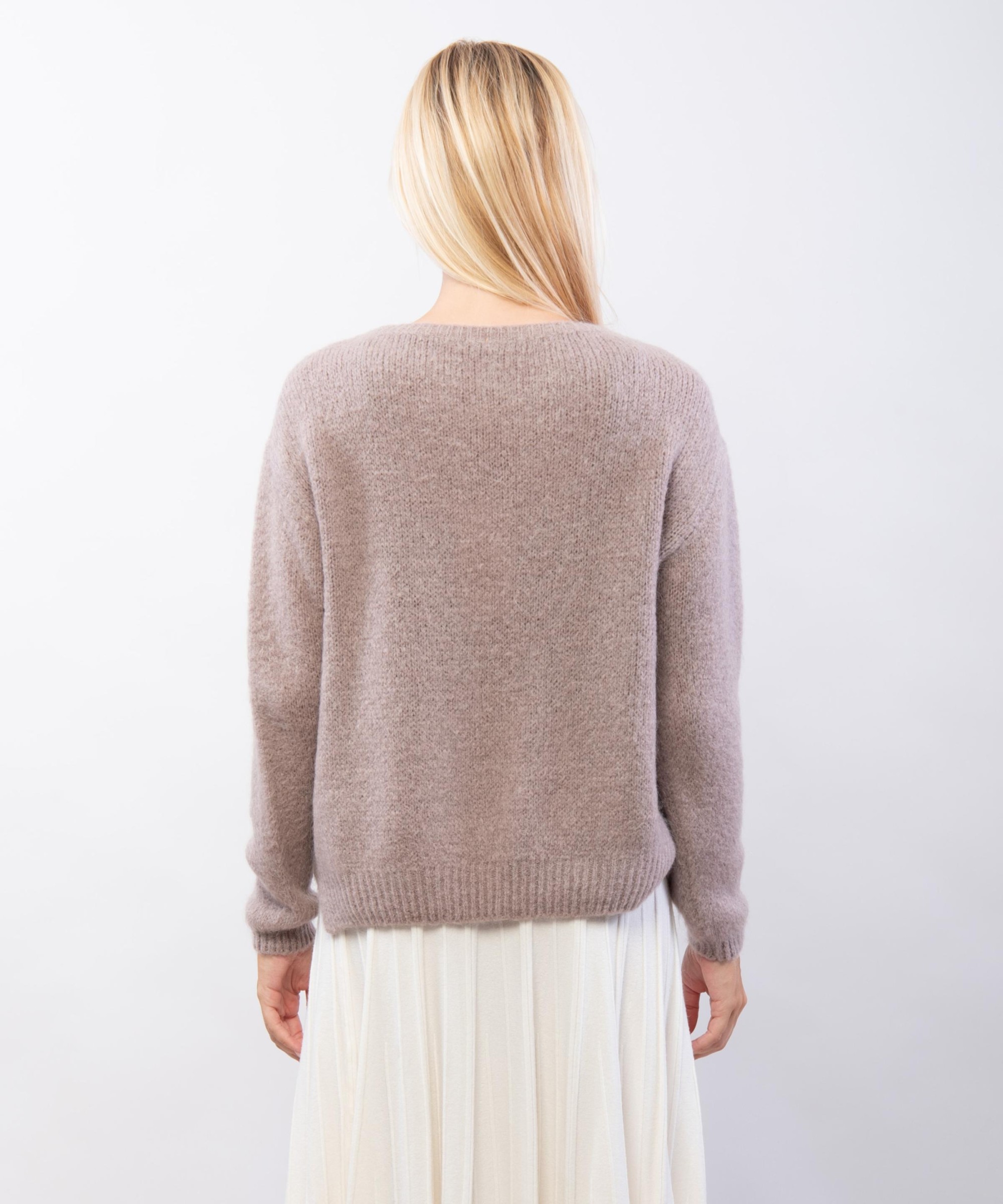 Maglione Misto Mohair Con scollo tondo