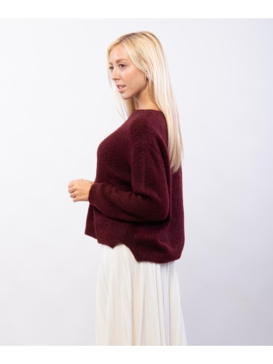 Maglione Misto Mohair Con scollo tondo