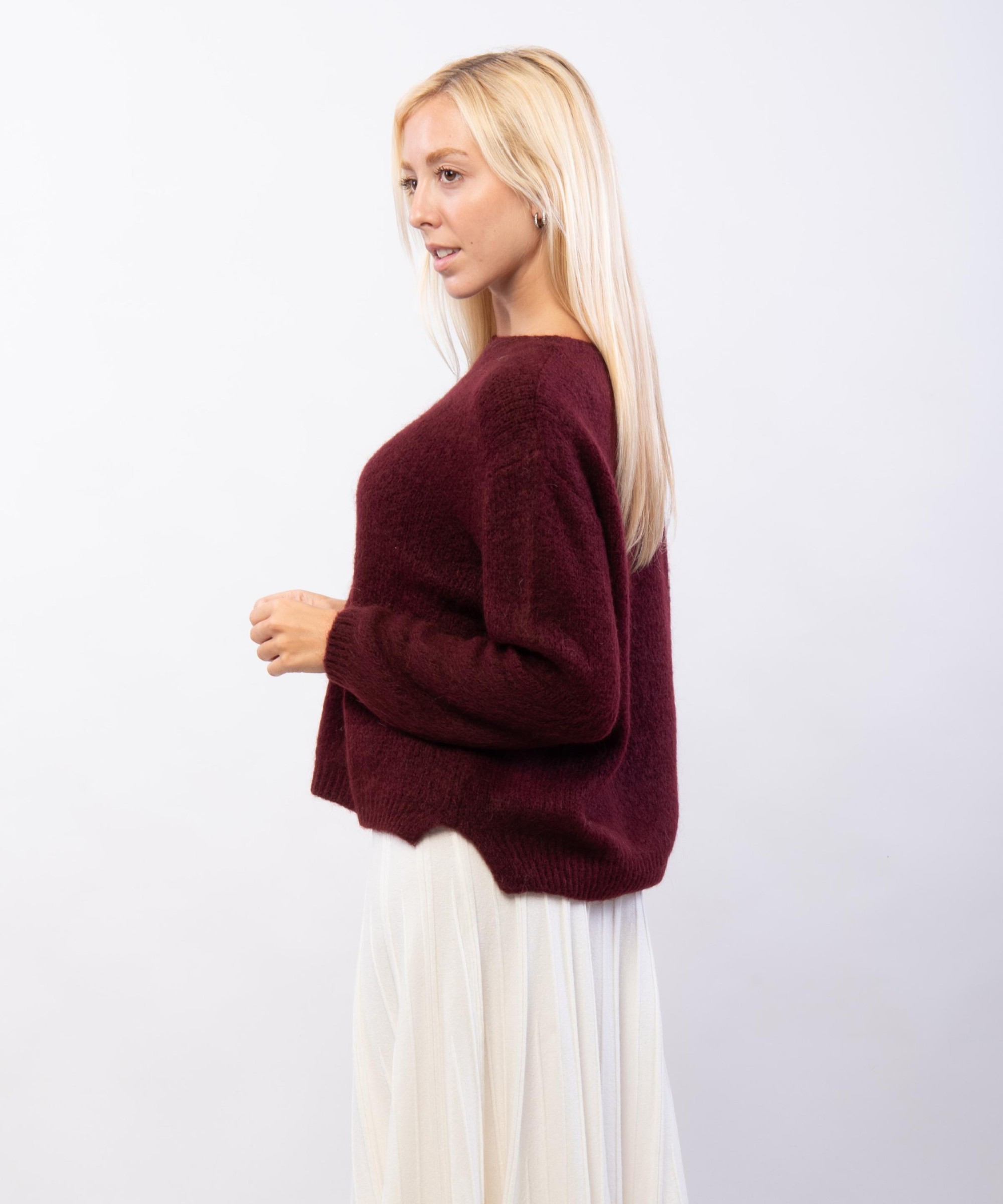 Maglione Misto Mohair Con scollo tondo