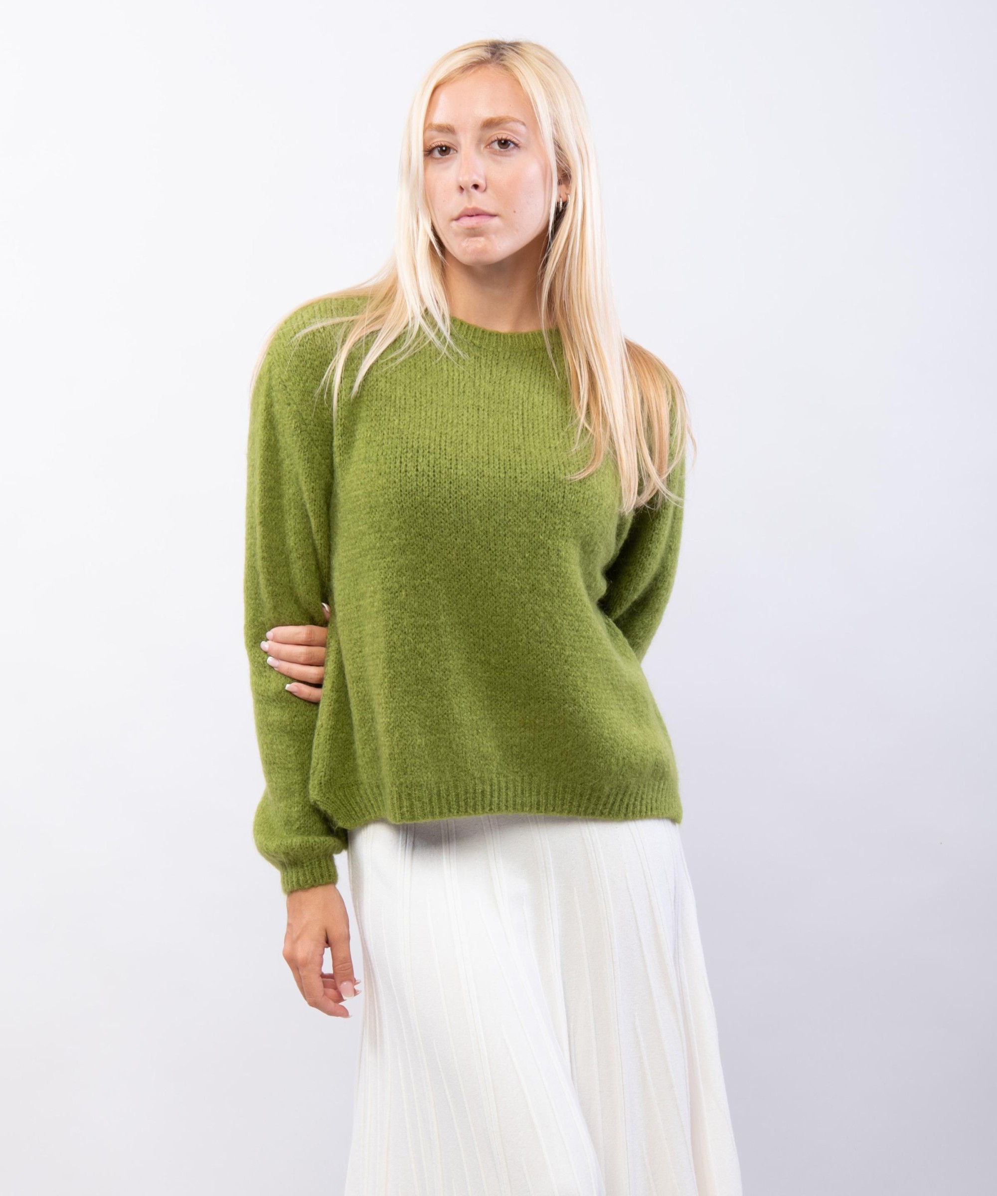 Maglione Misto Mohair Con scollo tondo