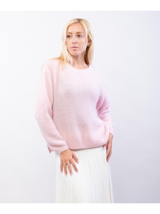 Maglione Misto Mohair Con scollo tondo
