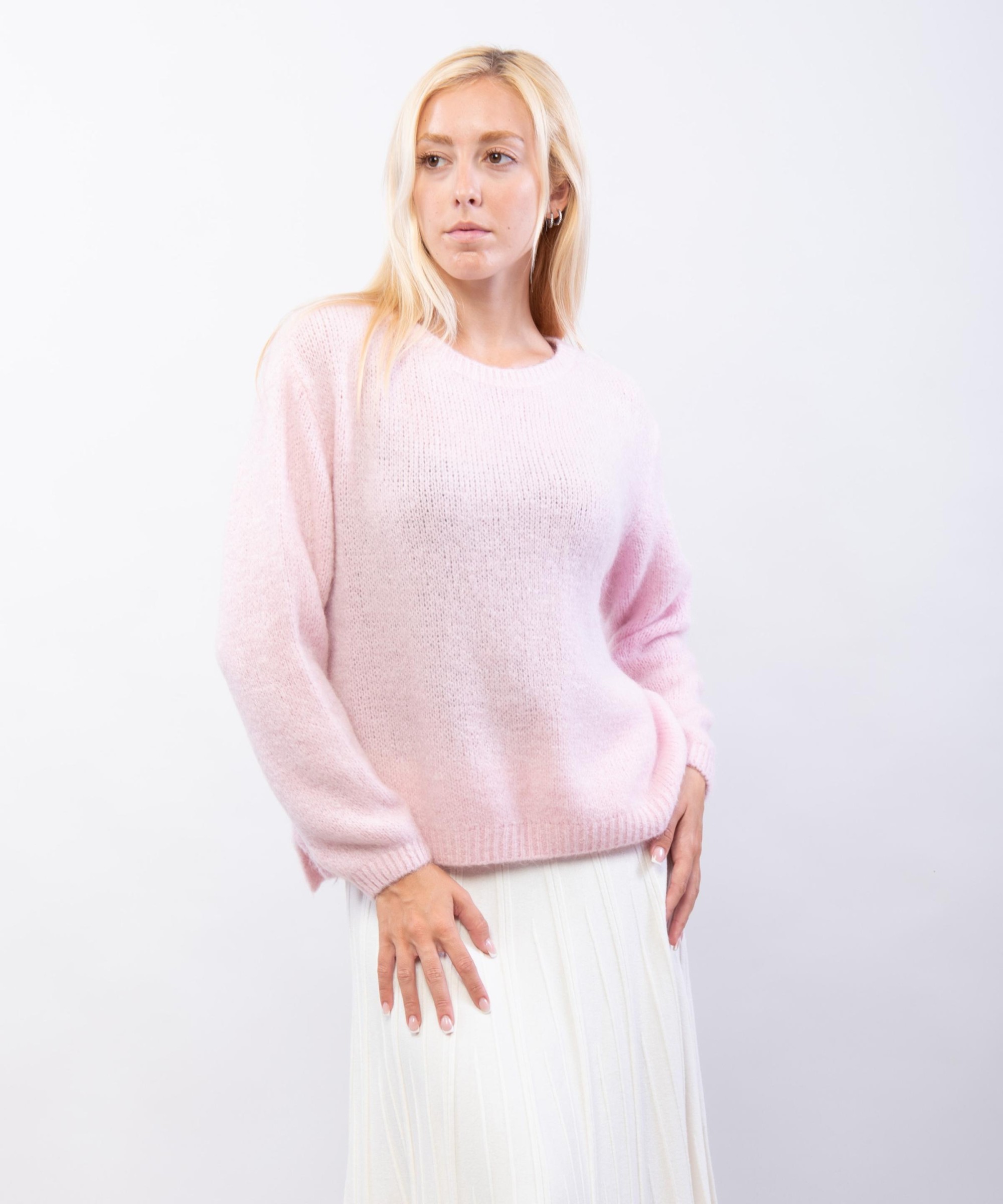 Maglione Misto Mohair Con scollo tondo