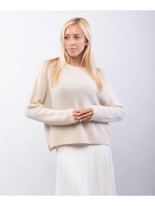 Maglione Misto Mohair Con scollo tondo