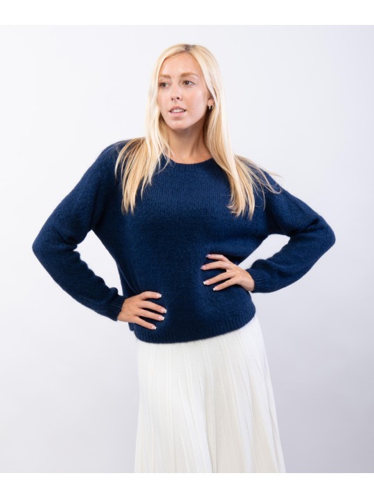 Maglione Misto Mohair Con scollo tondo