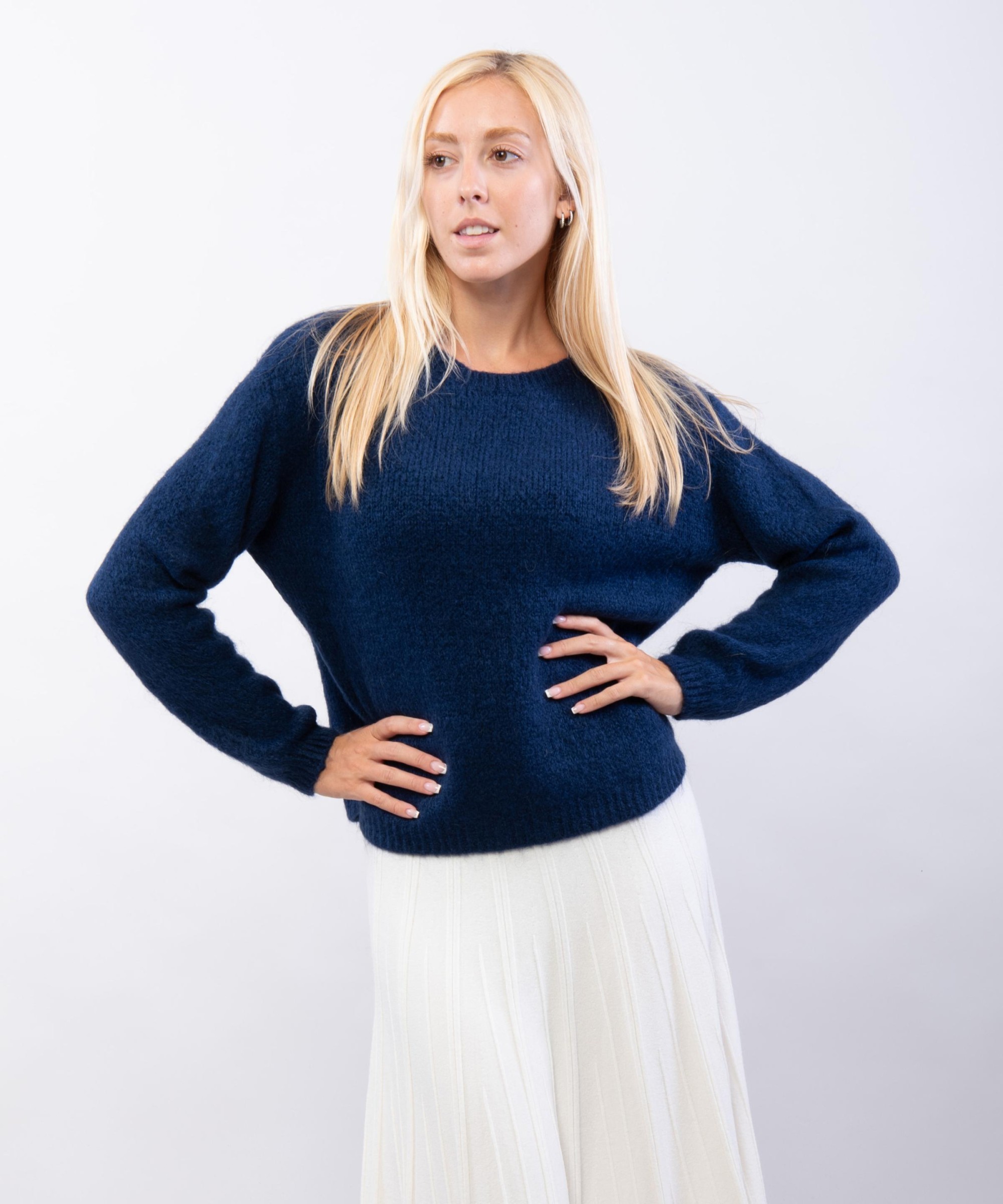 Maglione Misto Mohair Con scollo tondo