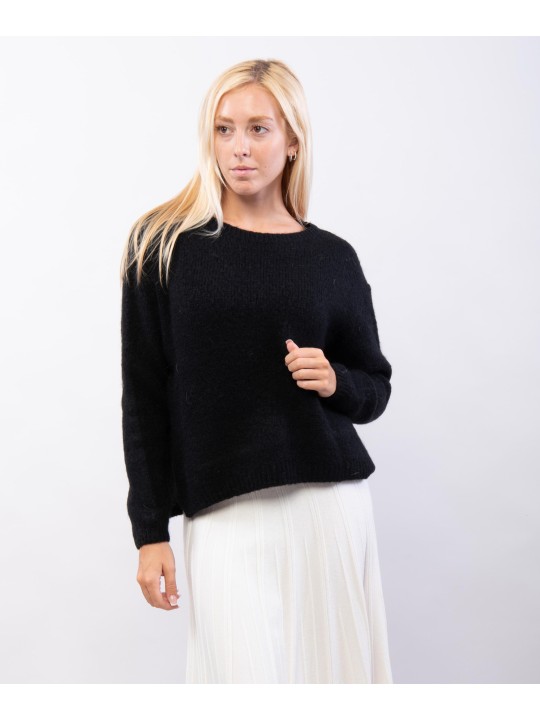 Maglione Misto Mohair Con scollo tondo