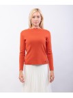 Maglione con collo e orlo delle maniche ondulate
