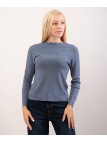 Maglione con collo e orlo delle maniche ondulate