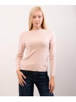Maglione con collo e orlo delle maniche ondulate