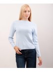 Maglione con collo e orlo delle maniche ondulate