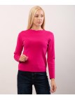 Maglione con collo e orlo delle maniche ondulate