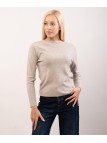 Maglione con collo e orlo delle maniche ondulate