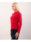 Maglione con collo e orlo delle maniche ondulate