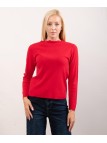 Maglione con collo e orlo delle maniche ondulate