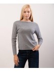 Maglione con collo e orlo delle maniche ondulate