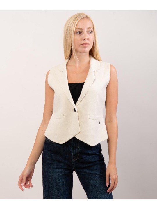 Gilet con bottone