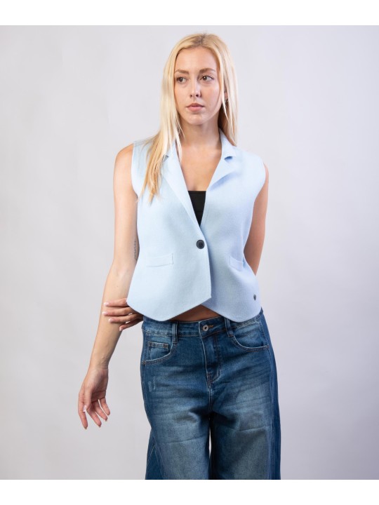 Gilet con bottone