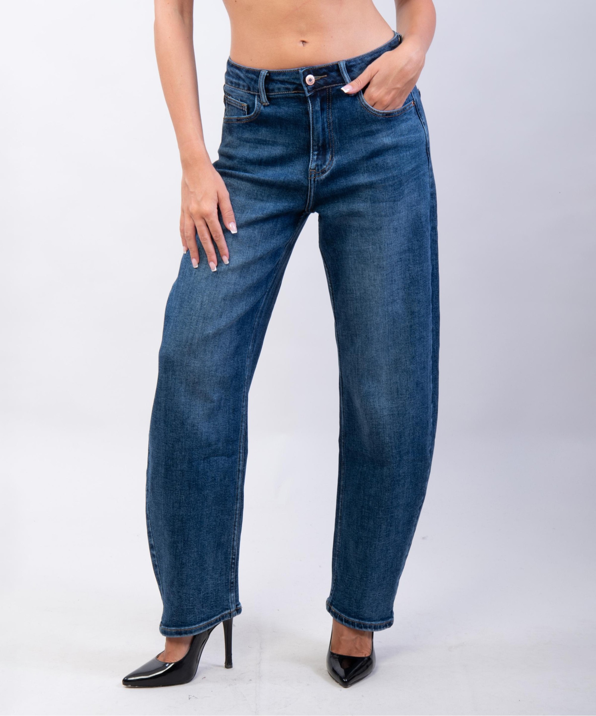 jeans taglia comoda a palloncino