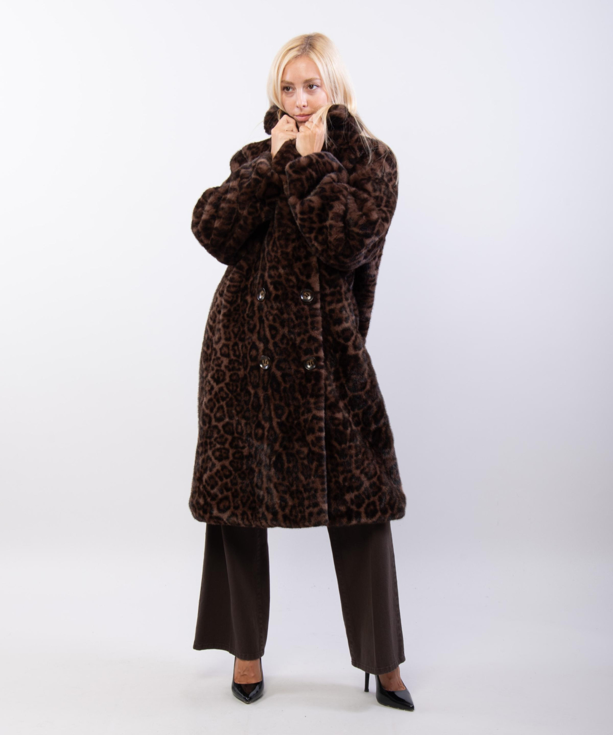 Cappotto Pelliccia Maculato