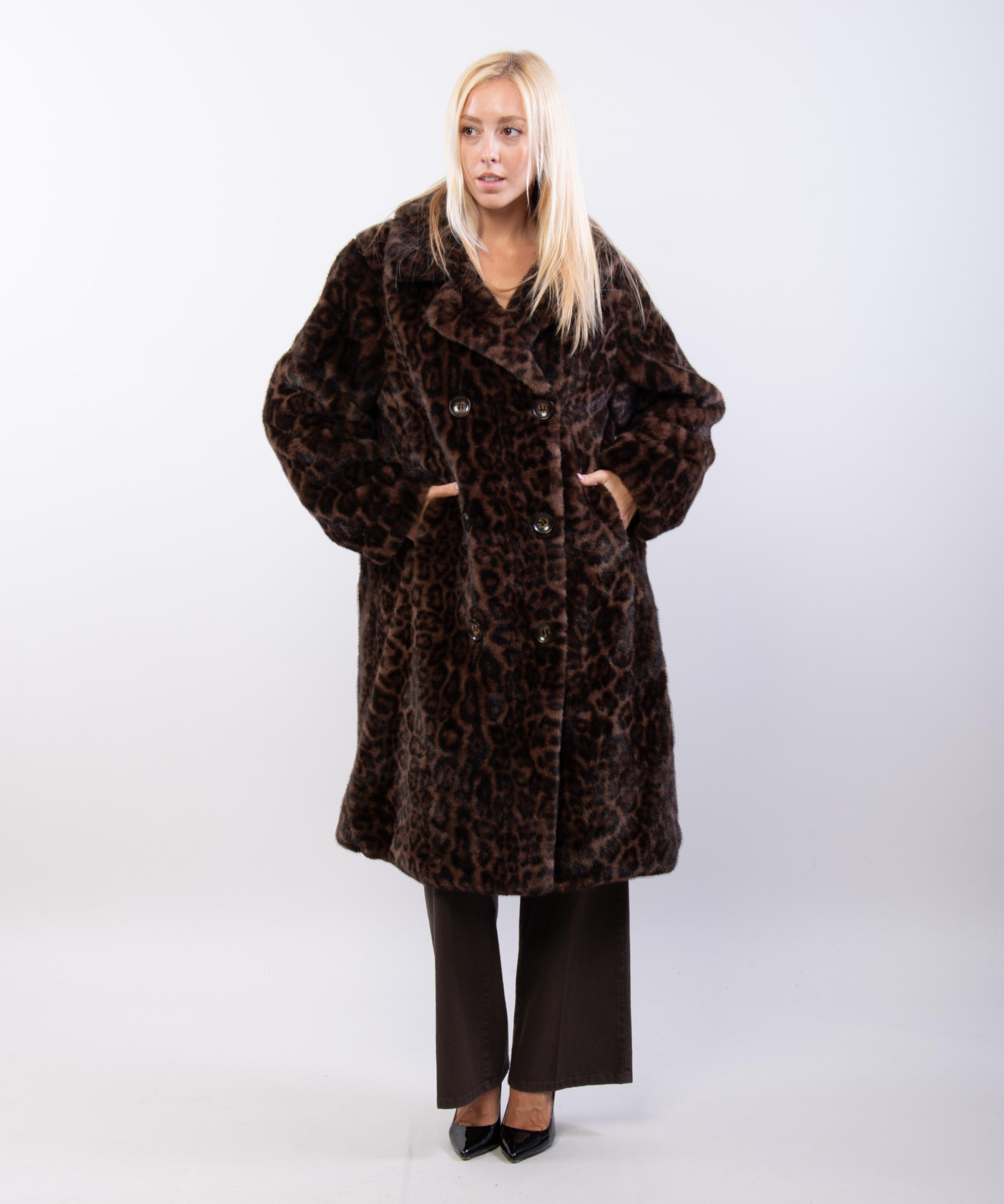 Cappotto Pelliccia Maculato