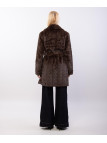 Cappotto Pelliccia Effetto Treccia