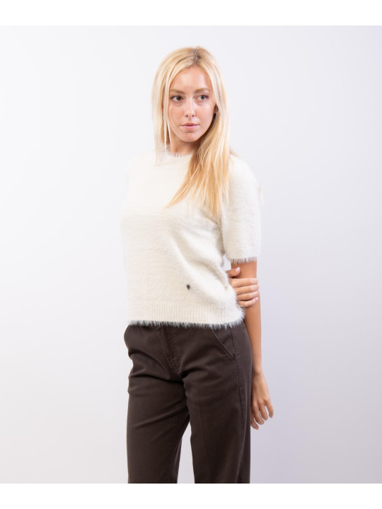 maglia maniche corte con pelo