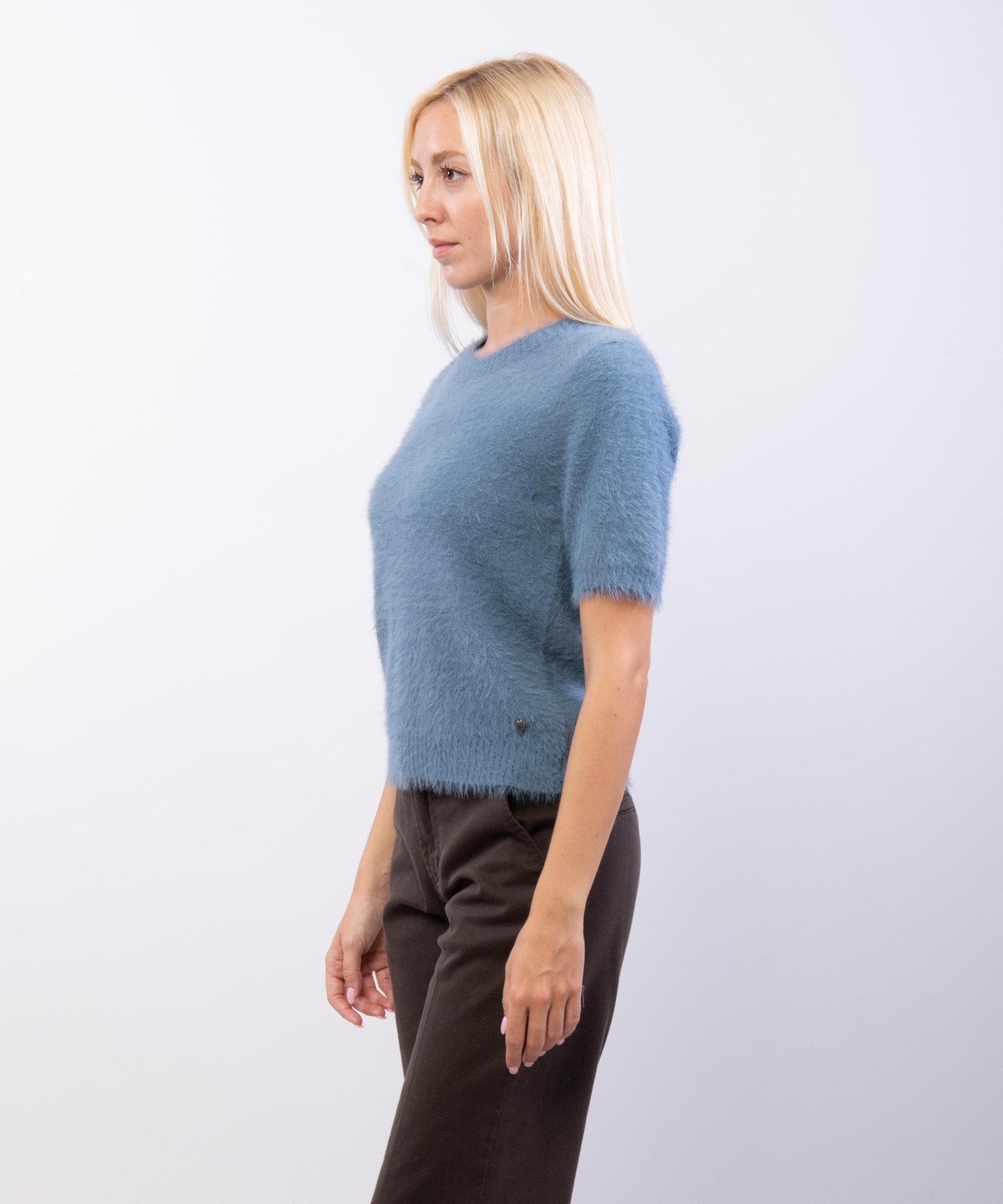 maglia maniche corte con pelo