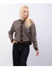 Cardigan a Righe Misto Lana