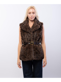 Gilet Pelliccia con Cintura