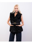 Gilet Pelliccia con Cintura