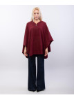 poncho con cappuccio e zip