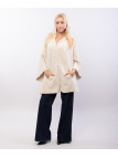 poncho con cappuccio e zip
