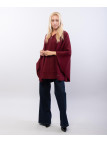 poncho con cappuccio e zip