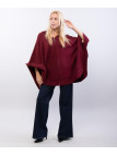 poncho con cappuccio e zip