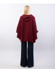 poncho con cappuccio e zip