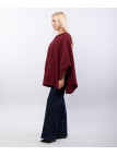 poncho con cappuccio e zip