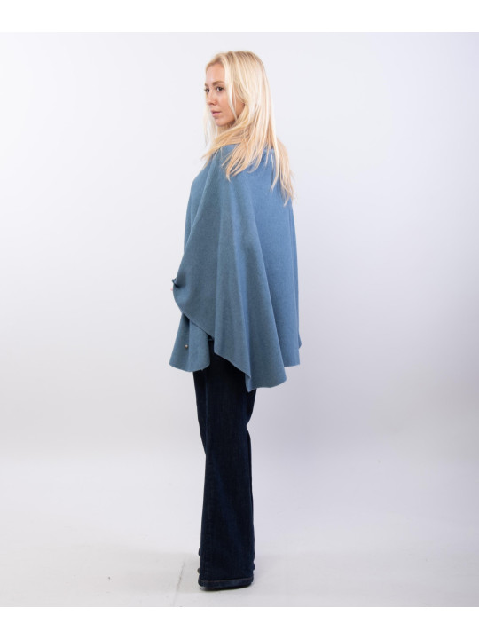 poncho con cappuccio e zip
