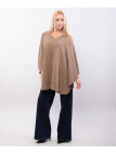 poncho con cappuccio e zip