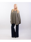 poncho con cappuccio e zip